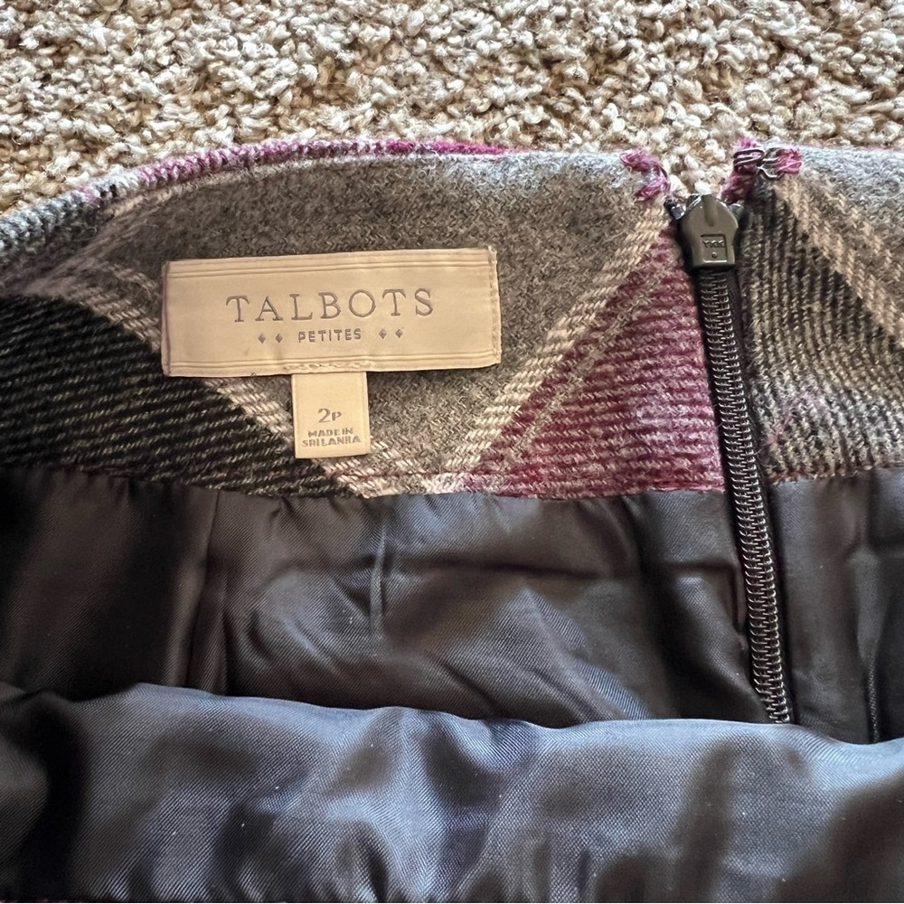 Talbots Wool Plaid Pencil Skirt - Picture 2 of 4